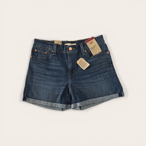 Women's Levi's Blue Mid-Length Jean Shorts Size 29 Inseam 4